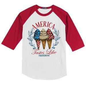 America Tastes Like Freedom America Kids Colorblock Raglan Jersey