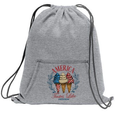 America Tastes Like Freedom America Sweatshirt Cinch Pack Bag