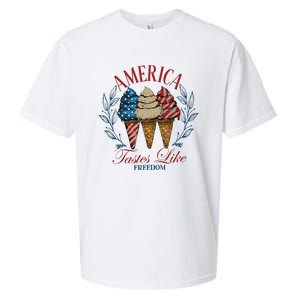 America Tastes Like Freedom America Sueded Cloud Jersey T-Shirt