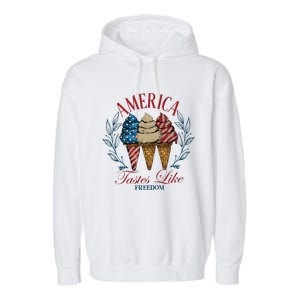 America Tastes Like Freedom America Garment-Dyed Fleece Hoodie