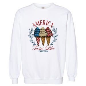 America Tastes Like Freedom America Garment-Dyed Sweatshirt