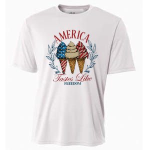 America Tastes Like Freedom America Cooling Performance Crew T-Shirt