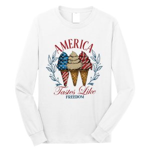 America Tastes Like Freedom America Long Sleeve Shirt