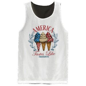 America Tastes Like Freedom America Mesh Reversible Basketball Jersey Tank