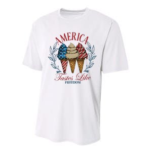 America Tastes Like Freedom America Performance Sprint T-Shirt