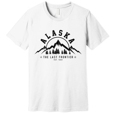 Alaska The Last Frontier Est. 1959 Mountains Nature Gift Premium T-Shirt