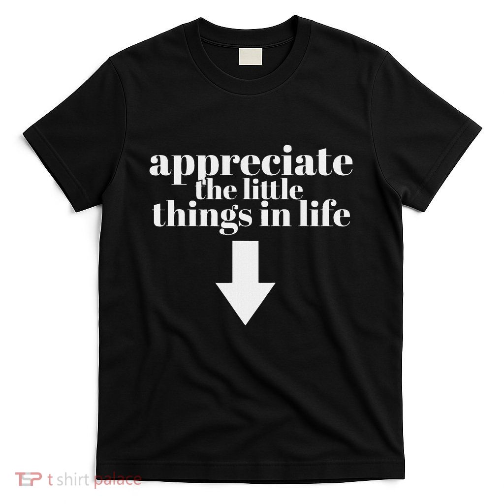 Appreciate The Little Things In Life Arrow Funny Adult Joke T-Shirt