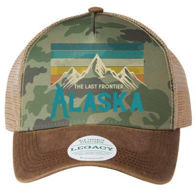 Alaska The Last Frontier Vintage Mountains Nature Gift Cute Gift Legacy Tie Dye Trucker Hat