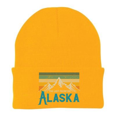 Alaska The Last Frontier Vintage Mountains Nature Gift Cute Gift Knit Cap Winter Beanie