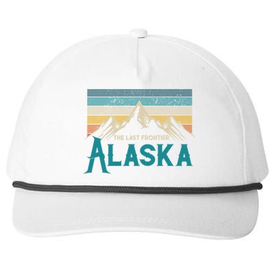 Alaska The Last Frontier Vintage Mountains Nature Gift Cute Gift Snapback Five-Panel Rope Hat