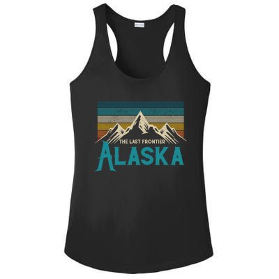 Alaska The Last Frontier Vintage Mountains Nature Gift Cute Gift Ladies PosiCharge Competitor Racerback Tank