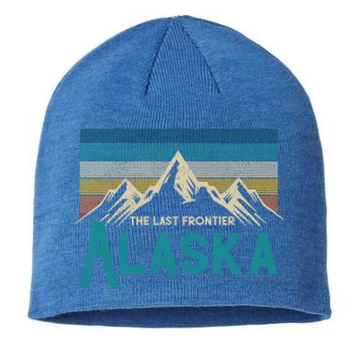 Alaska The Last Frontier Vintage Mountains Nature Gift Cute Gift Sustainable Beanie