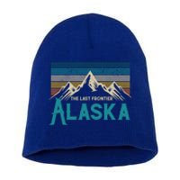 Alaska The Last Frontier Vintage Mountains Nature Gift Cute Gift Short Acrylic Beanie