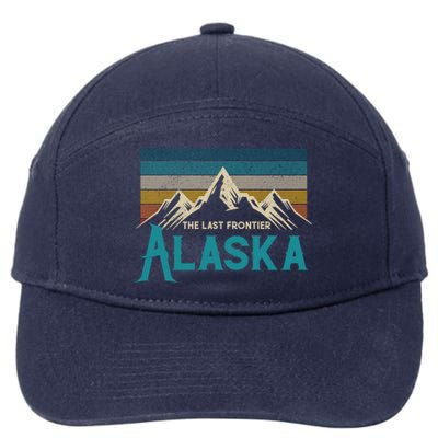 Alaska The Last Frontier Vintage Mountains Nature Gift Cute Gift 7-Panel Snapback Hat