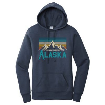 Alaska The Last Frontier Vintage Mountains Nature Gift Cute Gift Women's Pullover Hoodie