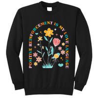 Aba Therapist Love Language Behavior Analyst Rbt Floral Tall Sweatshirt