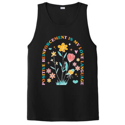 Aba Therapist Love Language Behavior Analyst Rbt Floral PosiCharge Competitor Tank