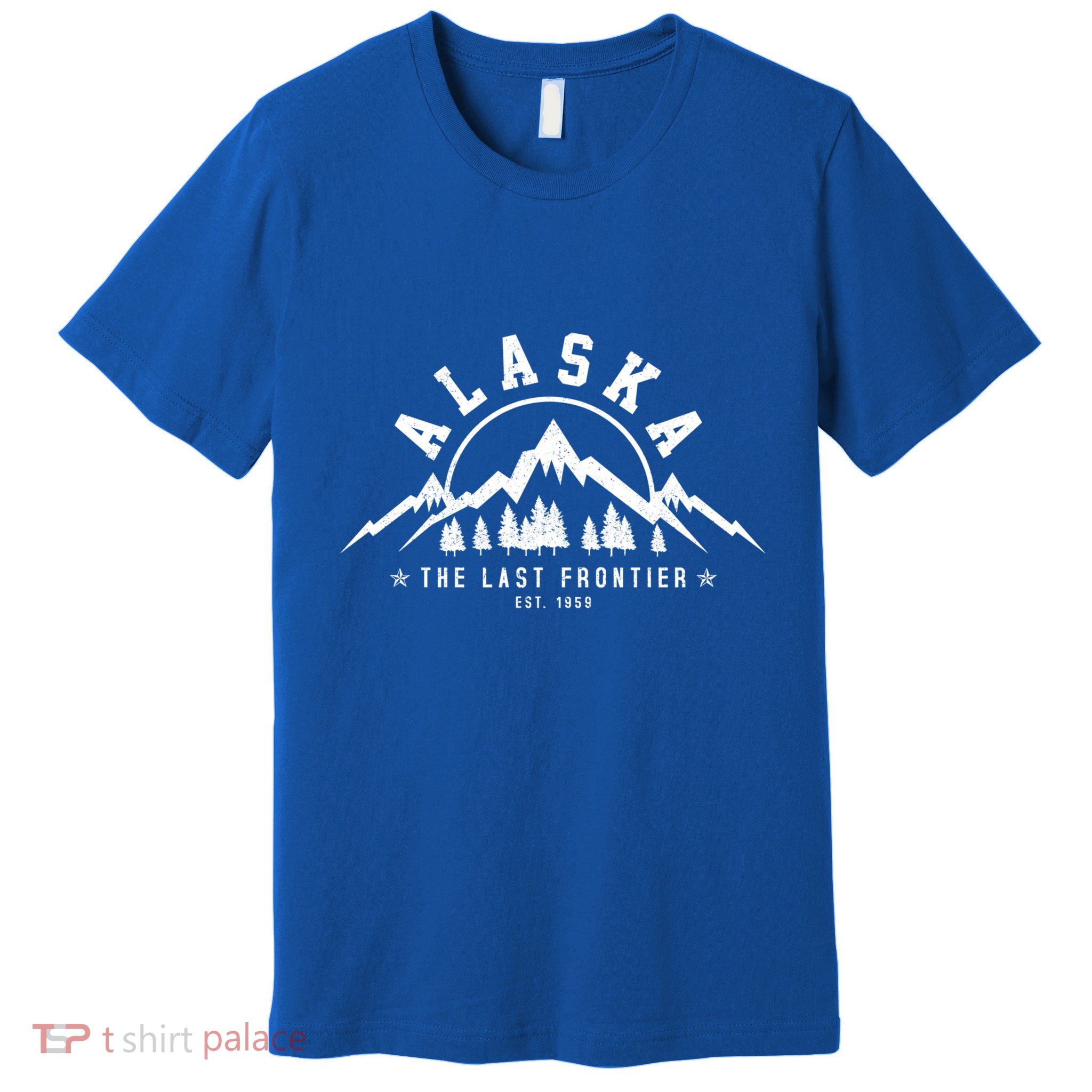 Alaska The Last Frontier Est 1959 Mountains Nature Gift Premium T-Shirt