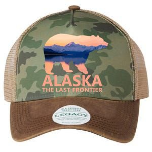 Alaska The Last Frontier Grizzly Bear Lake Gift Legacy Tie Dye Trucker Hat