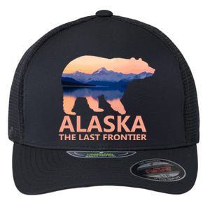 Alaska The Last Frontier Grizzly Bear Lake Gift Flexfit Unipanel Trucker Cap