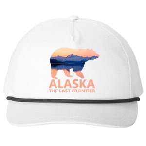 Alaska The Last Frontier Grizzly Bear Lake Gift Snapback Five-Panel Rope Hat