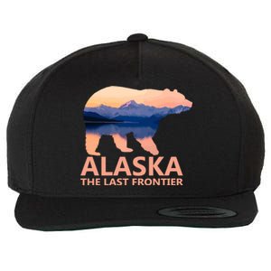 Alaska The Last Frontier Grizzly Bear Lake Gift Wool Snapback Cap