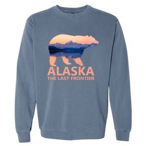 Alaska The Last Frontier Grizzly Bear Lake Gift Garment-Dyed Sweatshirt