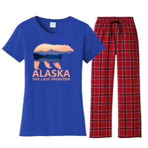 Alaska The Last Frontier Grizzly Bear Lake Gift Women's Flannel Pajama Set