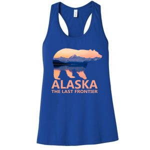 Alaska The Last Frontier Grizzly Bear Lake Gift Women's Racerback Tank