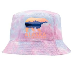 Alaska The Last Frontier Grizzly Bear Lake Gift Tie-Dyed Bucket Hat