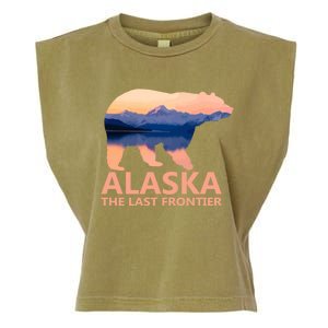 Alaska The Last Frontier Grizzly Bear Lake Gift Garment-Dyed Women's Muscle Tee