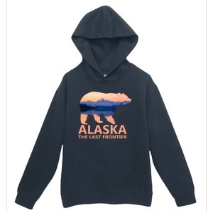 Alaska The Last Frontier Grizzly Bear Lake Gift Urban Pullover Hoodie