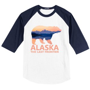 Alaska The Last Frontier Grizzly Bear Lake Gift Baseball Sleeve Shirt