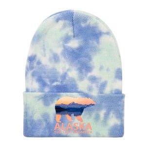 Alaska The Last Frontier Grizzly Bear Lake Gift Tie Dye 12in Knit Beanie