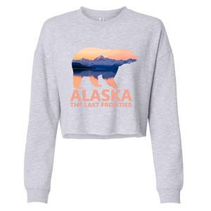 Alaska The Last Frontier Grizzly Bear Lake Gift Cropped Pullover Crew