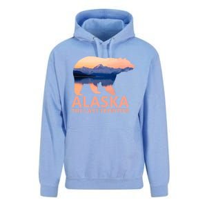 Alaska The Last Frontier Grizzly Bear Lake Gift Unisex Surf Hoodie