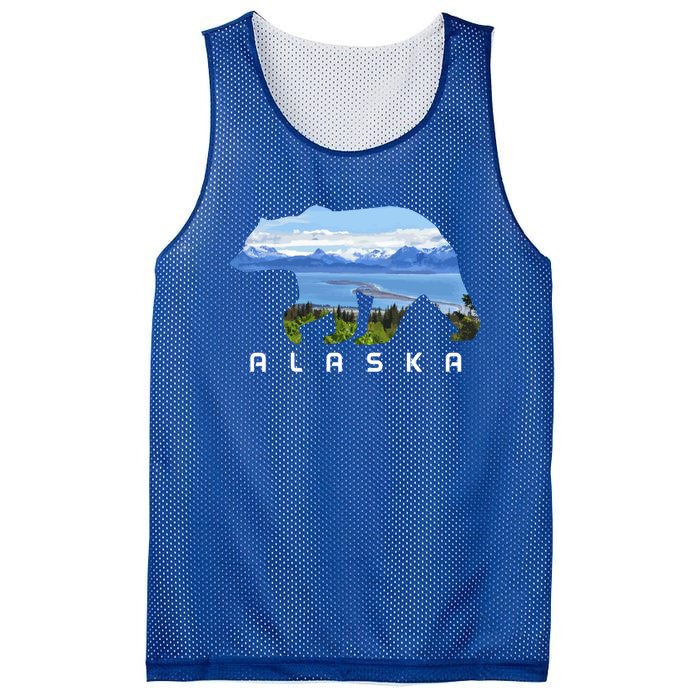 Alaska The Last Frontier Grizzly Bear Nature Lover Souvenir Gift Mesh Reversible Basketball Jersey Tank