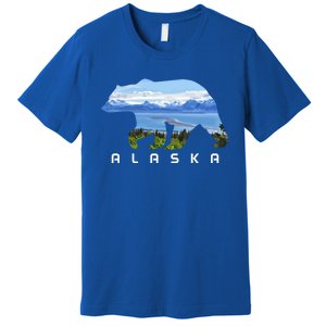 Alaska The Last Frontier Grizzly Bear Nature Lover Souvenir Gift Premium T-Shirt