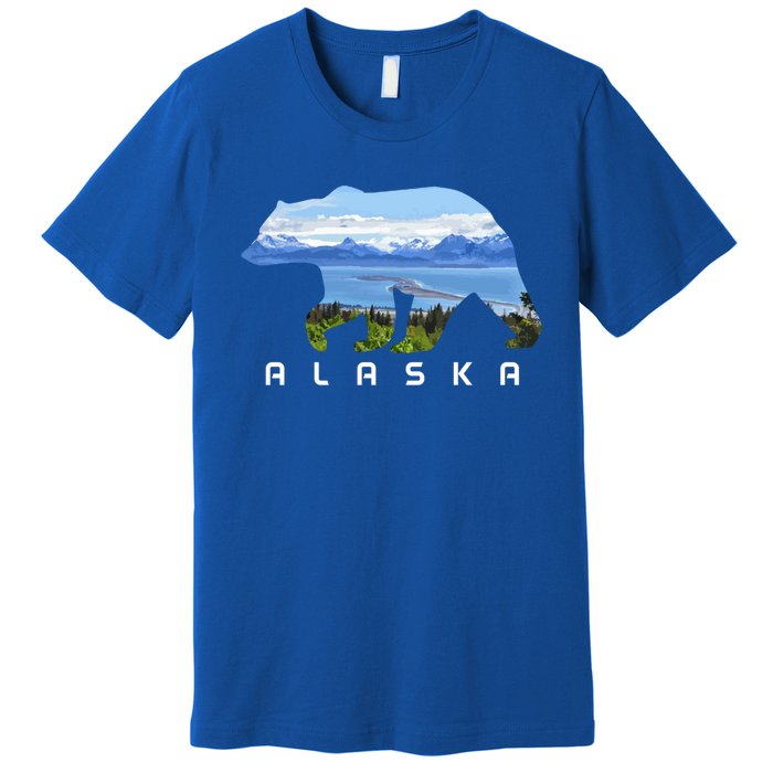 Alaska The Last Frontier Grizzly Bear Nature Lover Souvenir Gift Premium T-Shirt