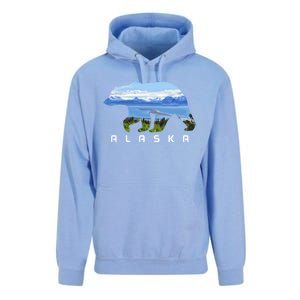 Alaska The Last Frontier Grizzly Bear Nature Lover Souvenir Gift Unisex Surf Hoodie