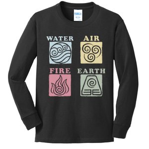 A.V.A.T.A.R The Last Airbender Elements Box Up Kids Long Sleeve Shirt