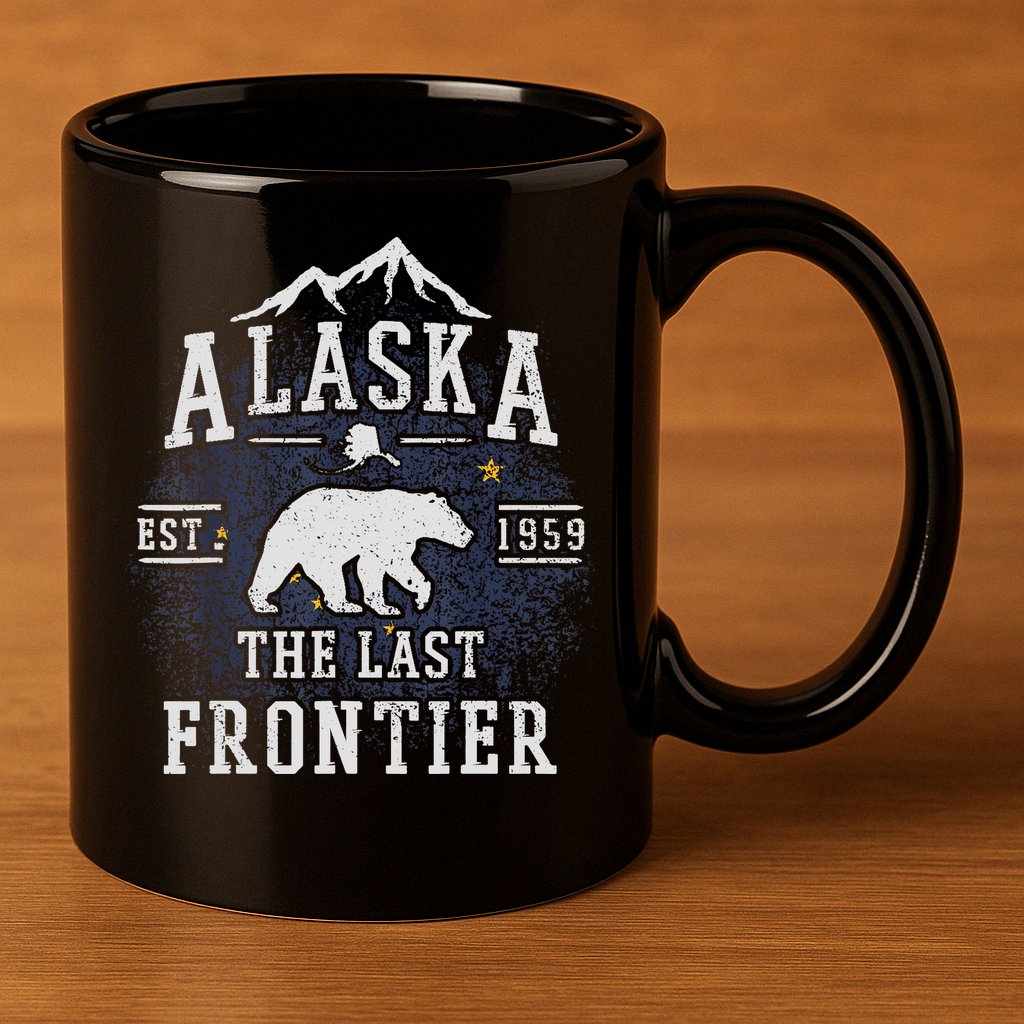 Alaska The Last Frontier Adventure Alaskan Home Gift 11oz C Handle Ceramic Mug