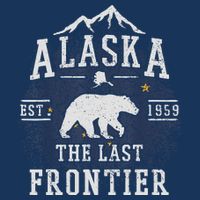 Alaska The Last Frontier Adventure Alaskan Home Gift 7 Panel Mesh Trucker Snapback Hat