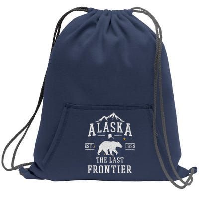 Alaska The Last Frontier Adventure Alaskan Home Gift Sweatshirt Cinch Pack Bag