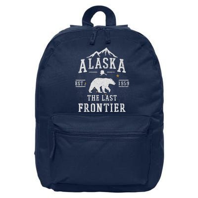 Alaska The Last Frontier Adventure Alaskan Home Gift 16 in Basic Backpack