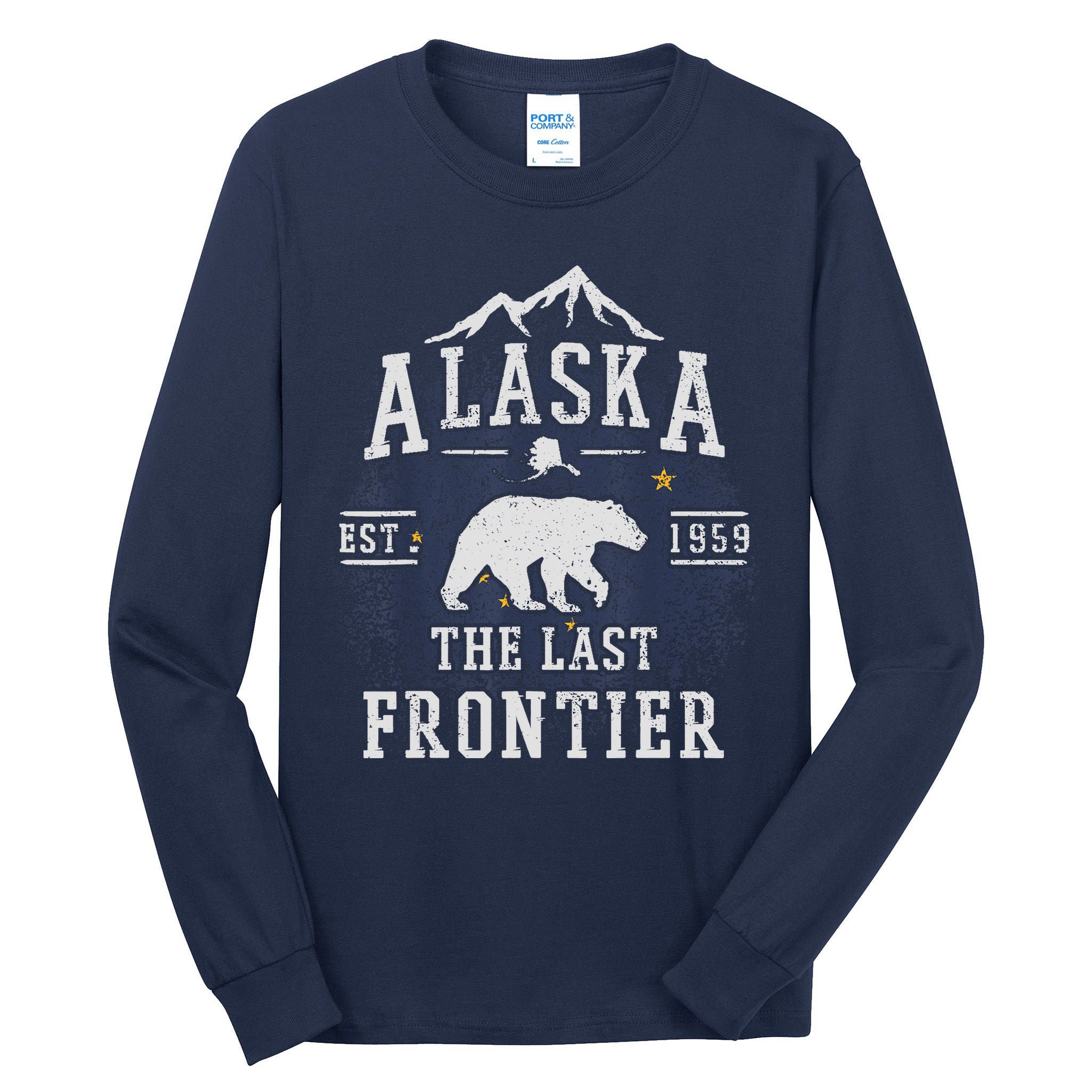 Alaska The Last Frontier Adventure Alaskan Home Gift Tall Long Sleeve T-Shirt