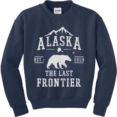 Alaska The Last Frontier Adventure Alaskan Home Gift Kids Sweatshirt