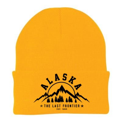 Alaska The Last Frontier Est. 1959 Mountains Nature Gift Knit Cap Winter Beanie