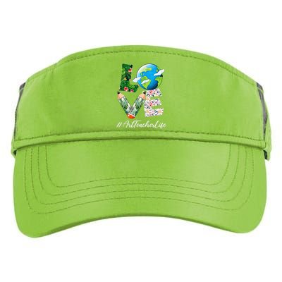 Art Teacher Love World Earth Day Anniversary Save The Planet Adult Drive Performance Visor