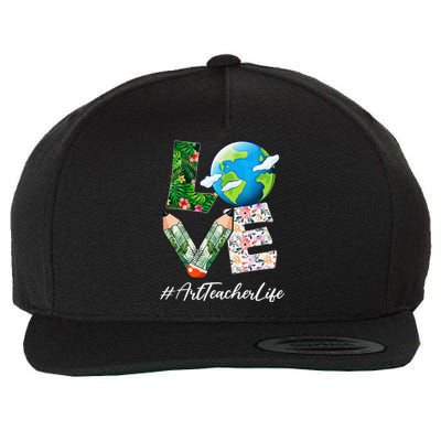 Art Teacher Love World Earth Day Anniversary Save The Planet Wool Snapback Cap